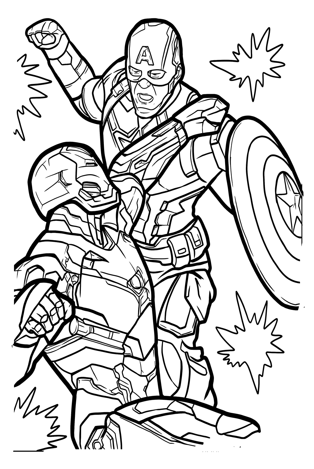 Superhero coloring pages