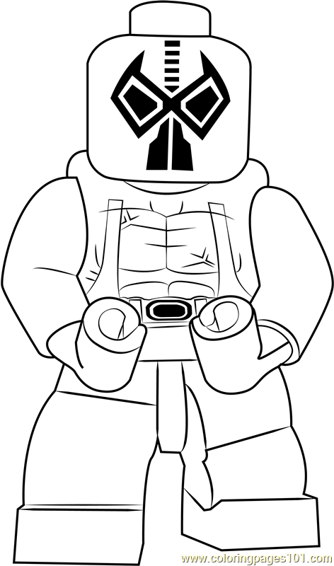 Lego bane coloring page for kids