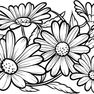 Daisies coloring pages printable for free download