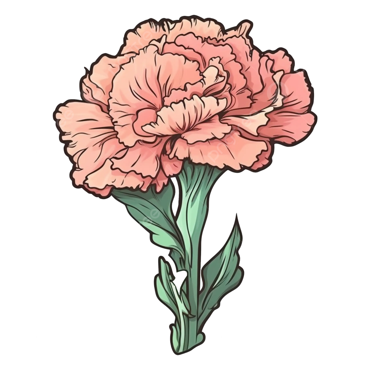 Carnation drawing png transparent images free download vector files