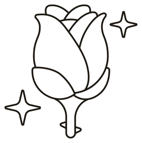Rose coloring page free printable coloring pages