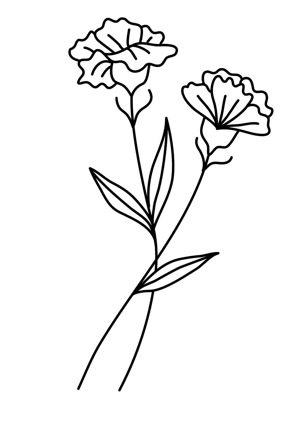 Free printable flower simple coloring page sheet and picture for adults and kids girls and boys