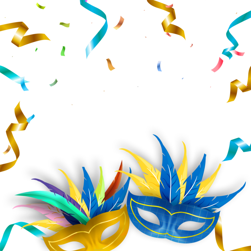Confetti brazilian carnival mask border png images psd free download