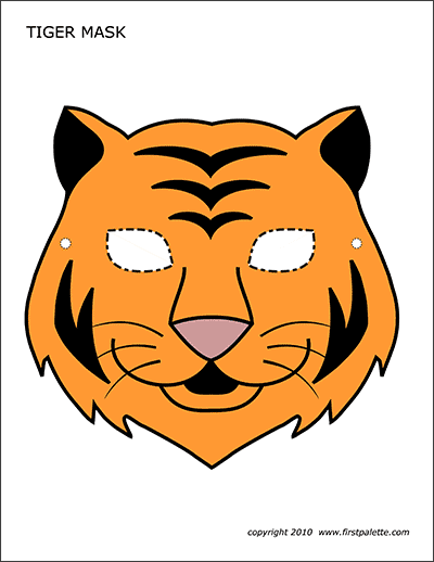 Tiger mask free printable templates coloring pages