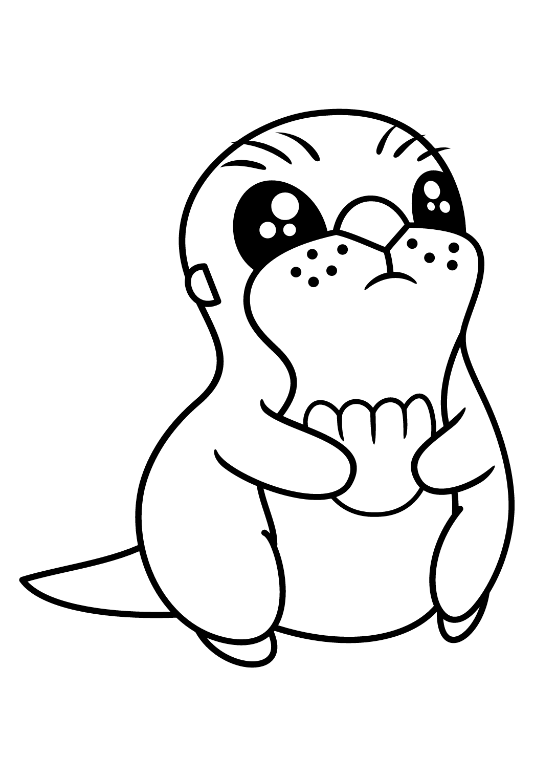 Free printable animal otter coloring page sheet and picture for adults and kids girls and boys