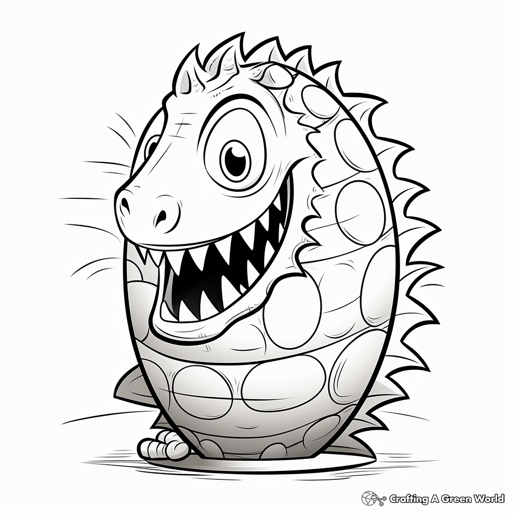 Dinosaur egg coloring pages