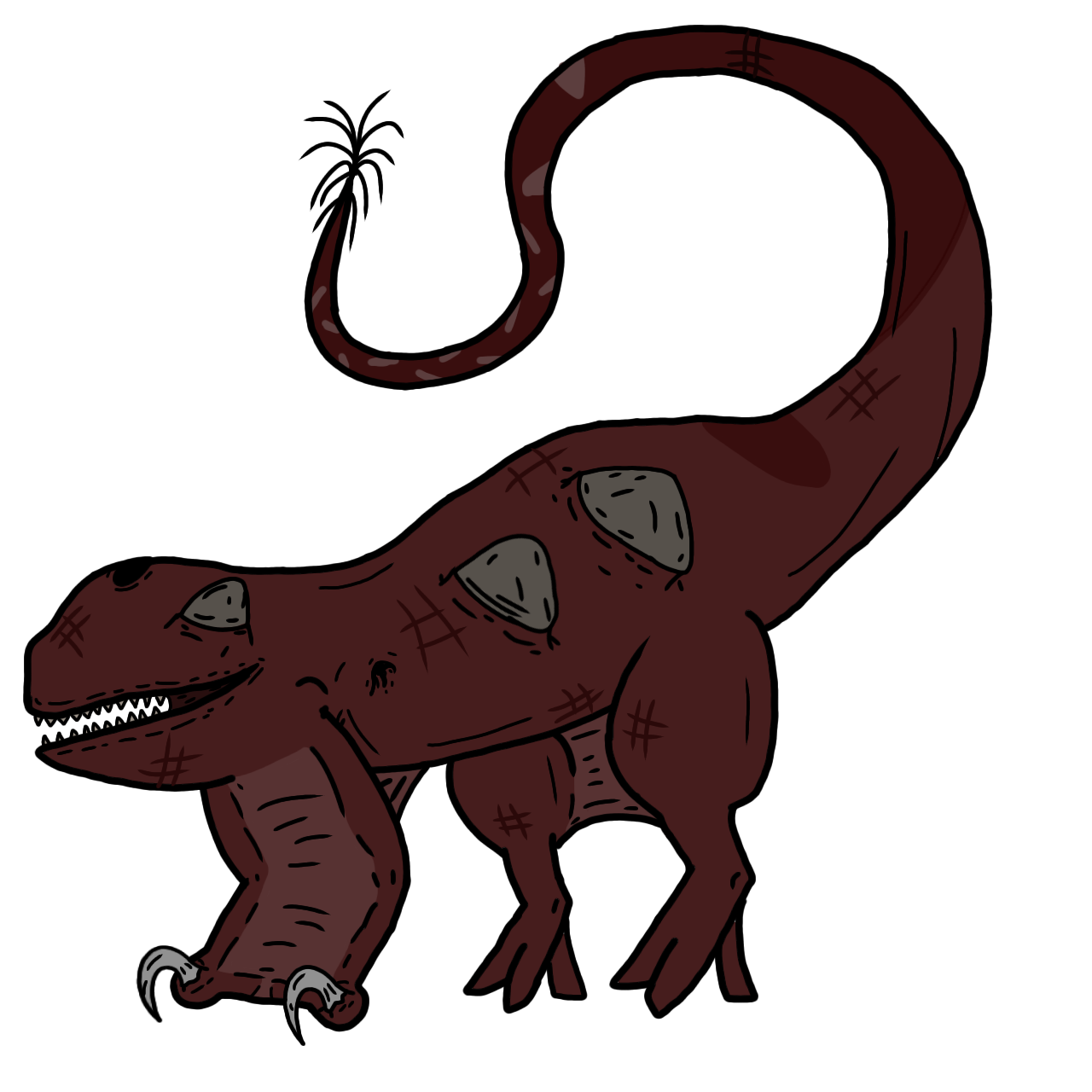 I missed a lot of evolution chapters but i probably will take a break so here is the largest land predator of telias for now tyrannosgnostos rspeculativeevolution