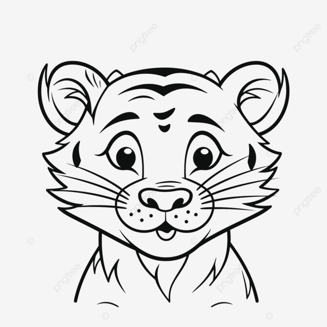 Dibujo de cara tigre dibujos animados pãginas para colorear imprimible boceto contorno vectorial png dibujos dibujo del coche dibujo de dibujos animados dibujo de tigre png y vector para dcargar gratis