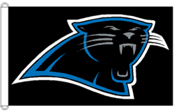 Carolina panthers logo flag