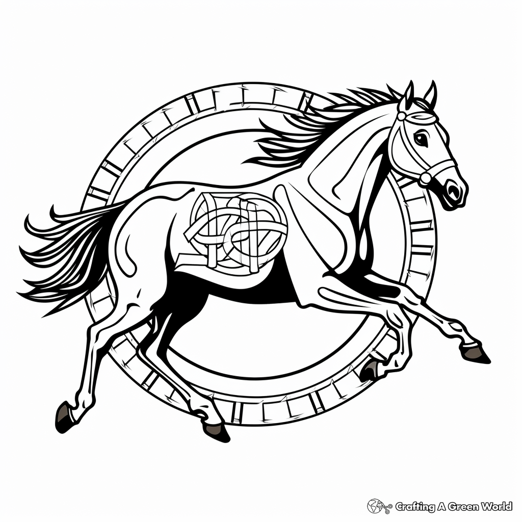 Horse mandala coloring pages