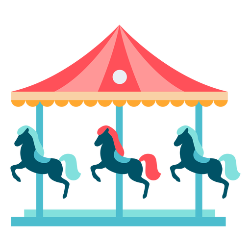 Carnival horse carousel color png svg design for t