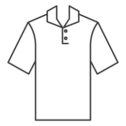 Diseão png y svg de icono de trazo de camiseta de polo henley para camisetas