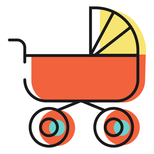 Icon baby carriage png svg design for t
