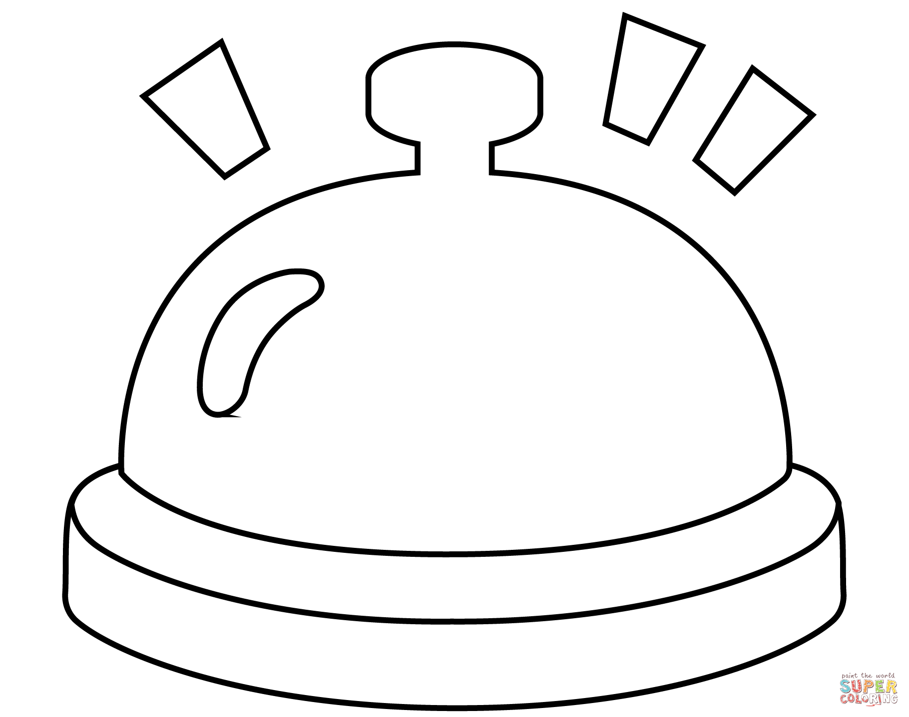 Bellhop bell emoji coloring page free printable coloring pages
