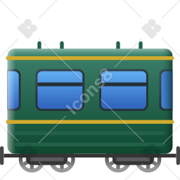 Railway car emoji icon in png svg