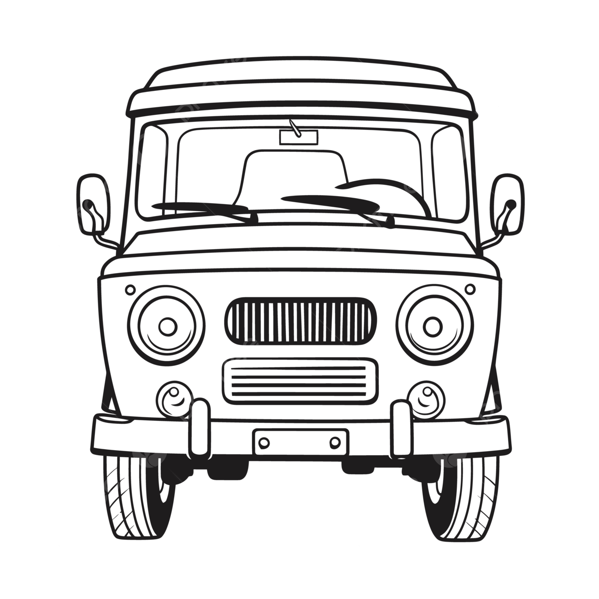 Vintage pickup truck coloring sheet vector illustration design outline sketch drawing wing drawing rat drawing truck drawing png and vector with transparent background for free download