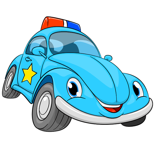 Police car coloring book
