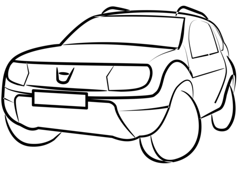 Dibujo de coche suv para colorear dibujos para colorear imprimir gratis