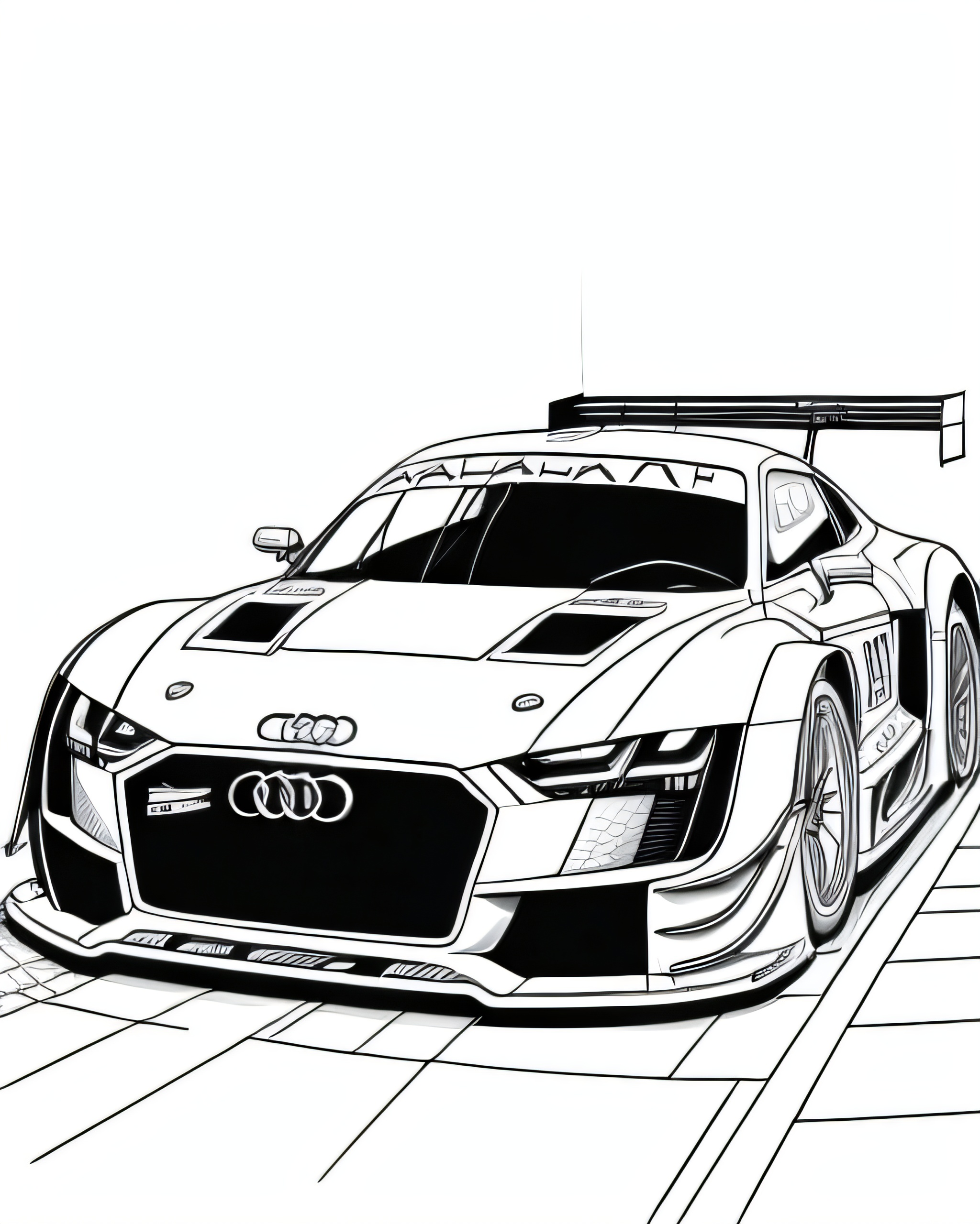 Audi drawing racecar audi kunstnere malebãger