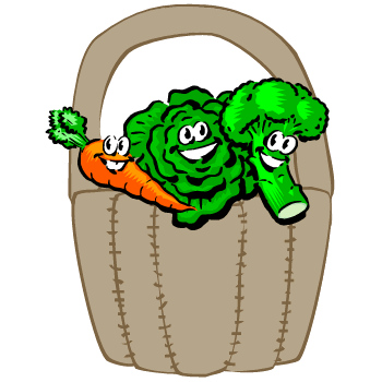 Vegetables basket craft broccoli carrots and leafy green nutrition preschool activity