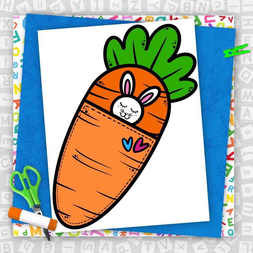 Bunny craft spring craft easter craft prompts bulletin board decor