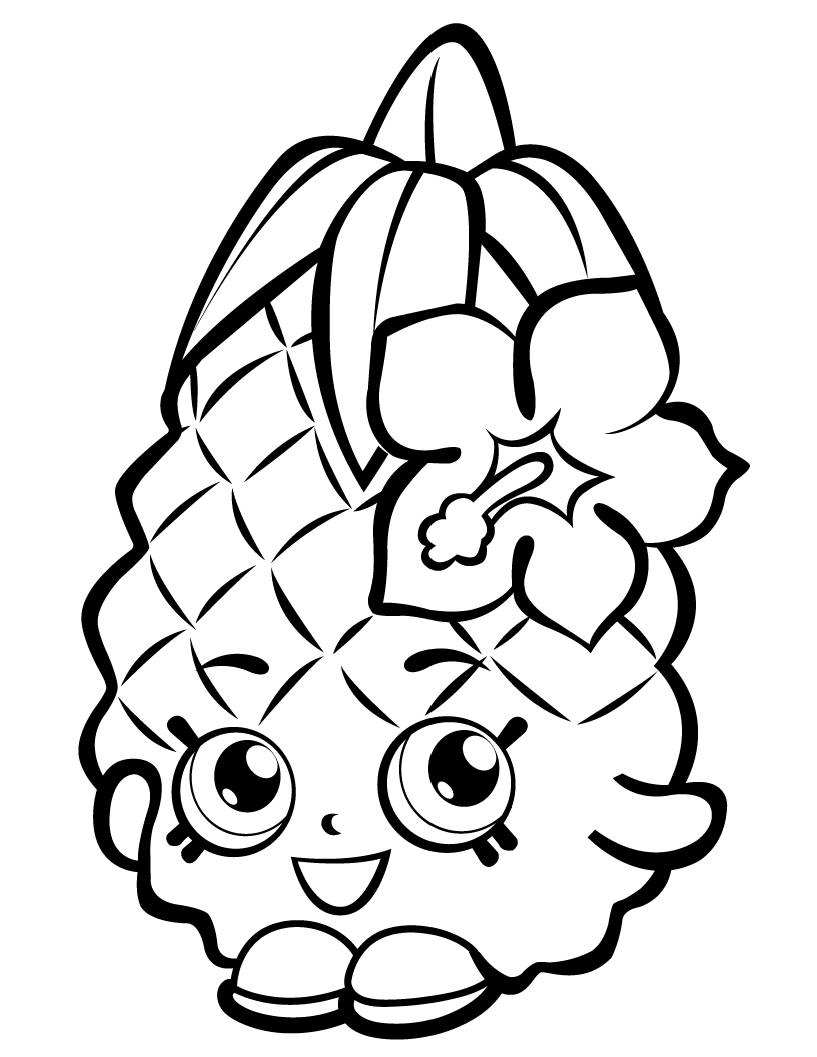 Pineapple coloring pages to download and print for free