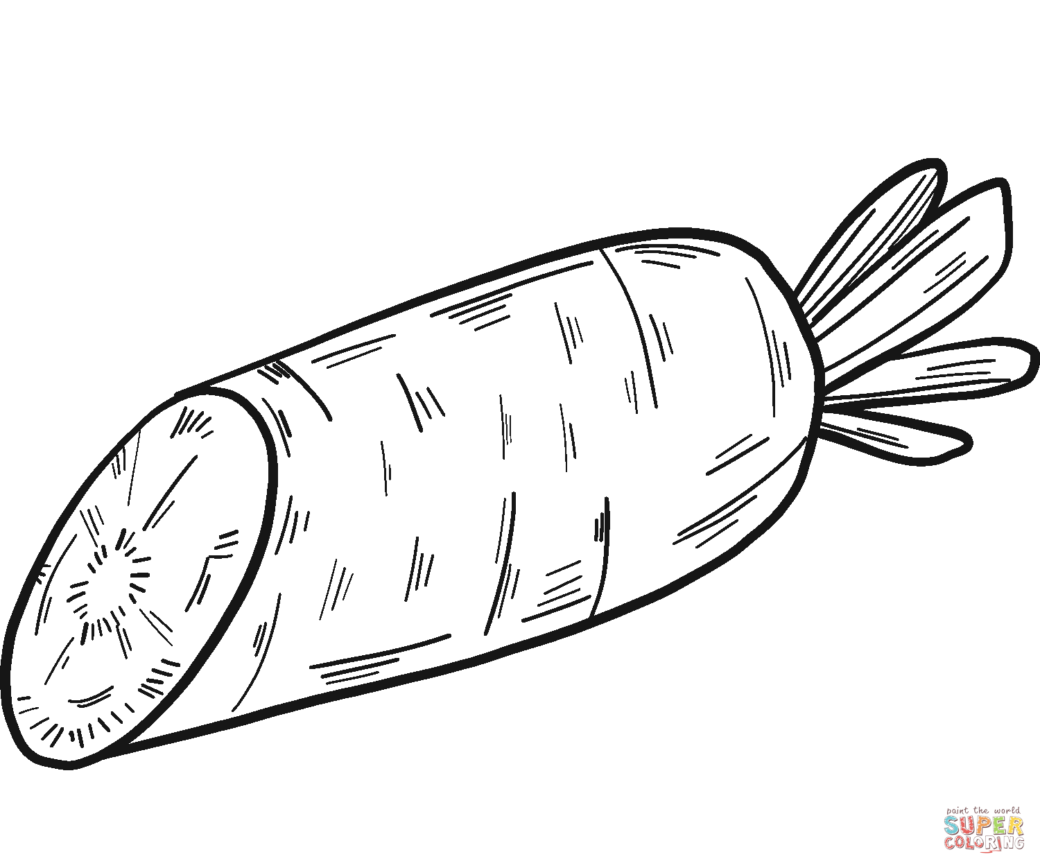 Carrot coloring page free printable coloring pages
