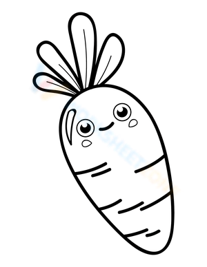 Cute carrot worksheet