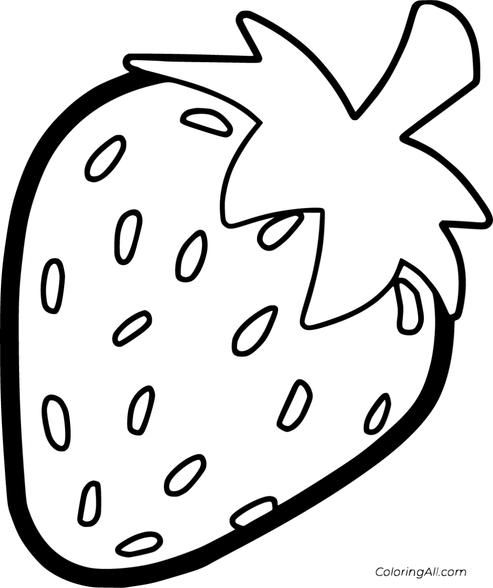 Free printable strawberry coloring pages in vector format easy to print from any device and automatâ easy coloring pages fruit coloring pages coloring pages