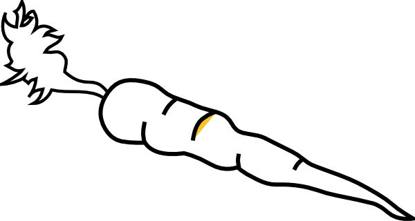 Carrot black and white clip art at