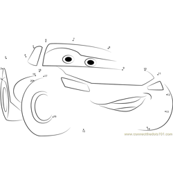 Cars disney connect the dots worksheets printable for kids