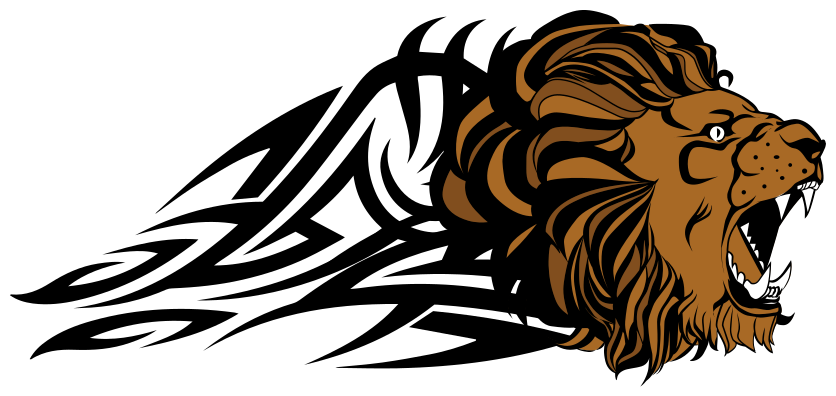 Tribal colorful lion car decal