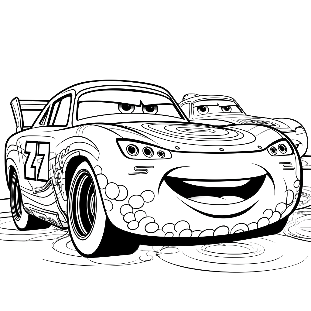Mcqueen autos ausmalbild