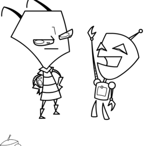 Invader zim coloring pages printable for free download