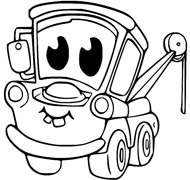 Tow mater coloring page