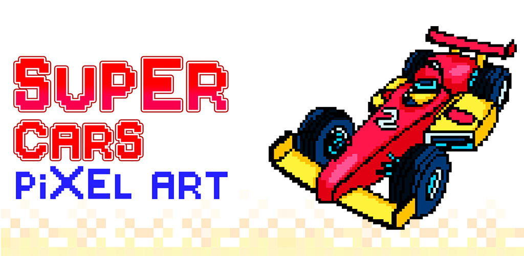 Racing cars pixel art