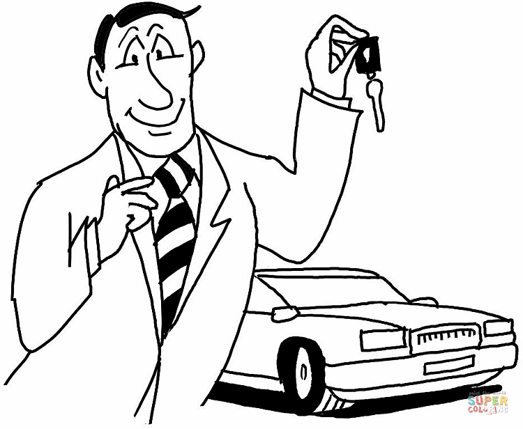 Car seller coloring page free printable coloring pages