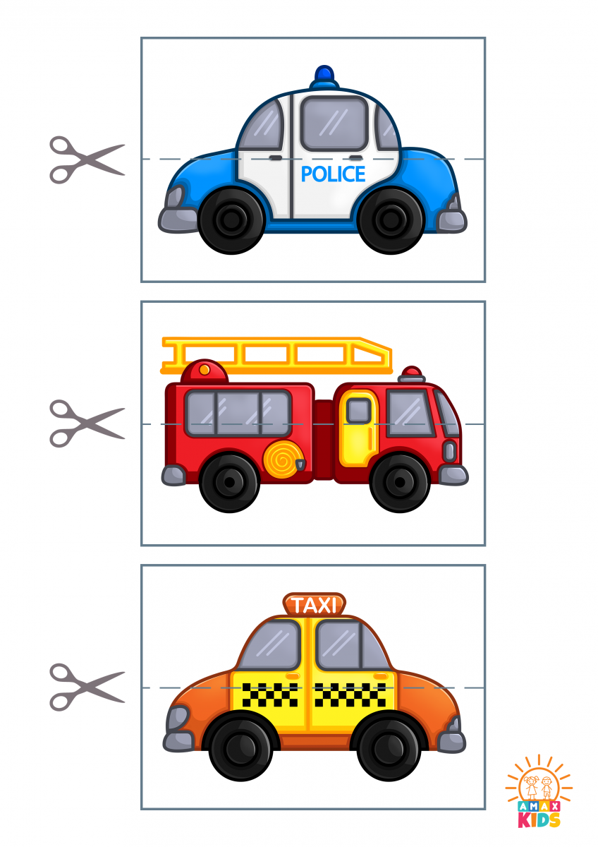 Printable car puzzles for kids amax kids