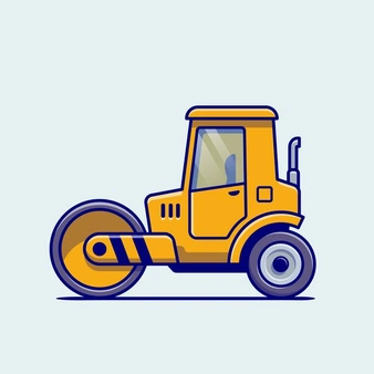 Free vector tractor vehicle cartoon buildg transportation isolated vector icons illustration cartoons vector cartoon buildg