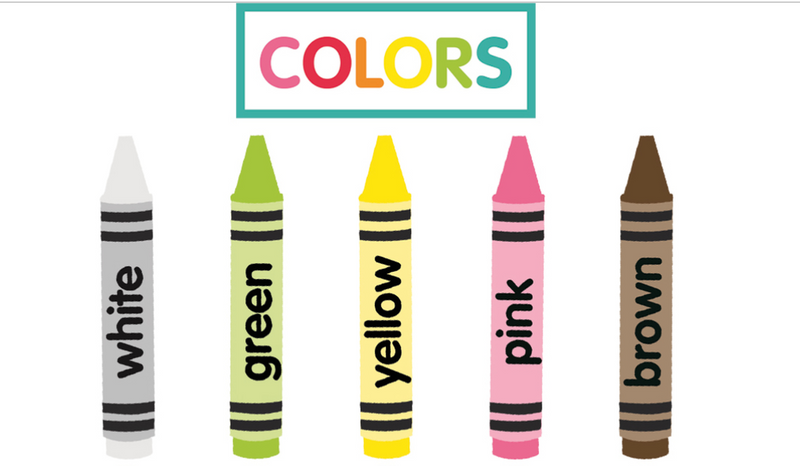 Color crayon cut outs just teach schoolgirl style