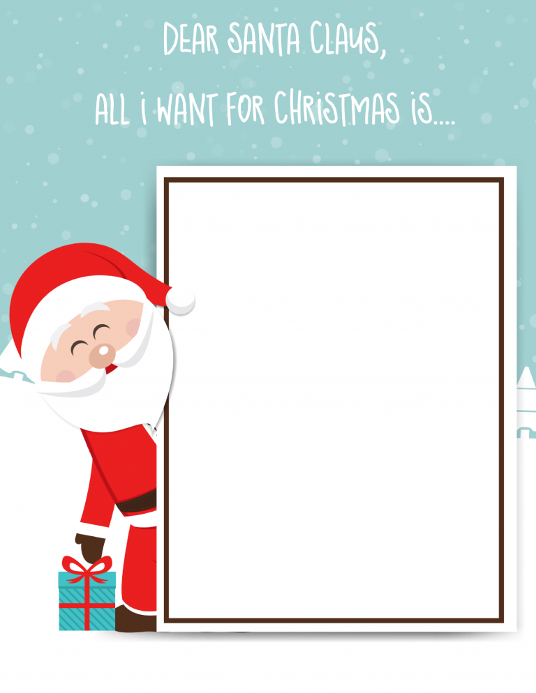 Santa claus letter free printable for kids