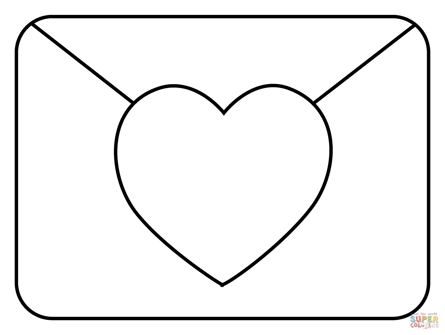 Dibujo de emoji de carta de amor para colorear dibujos para colorear imprimir gratis