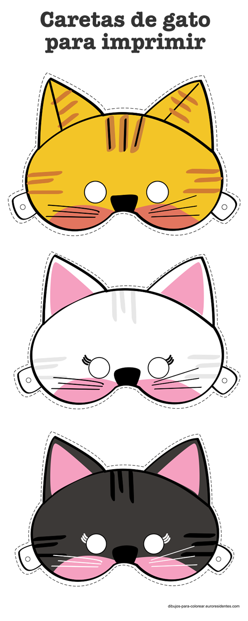 Caretas de animales gatos