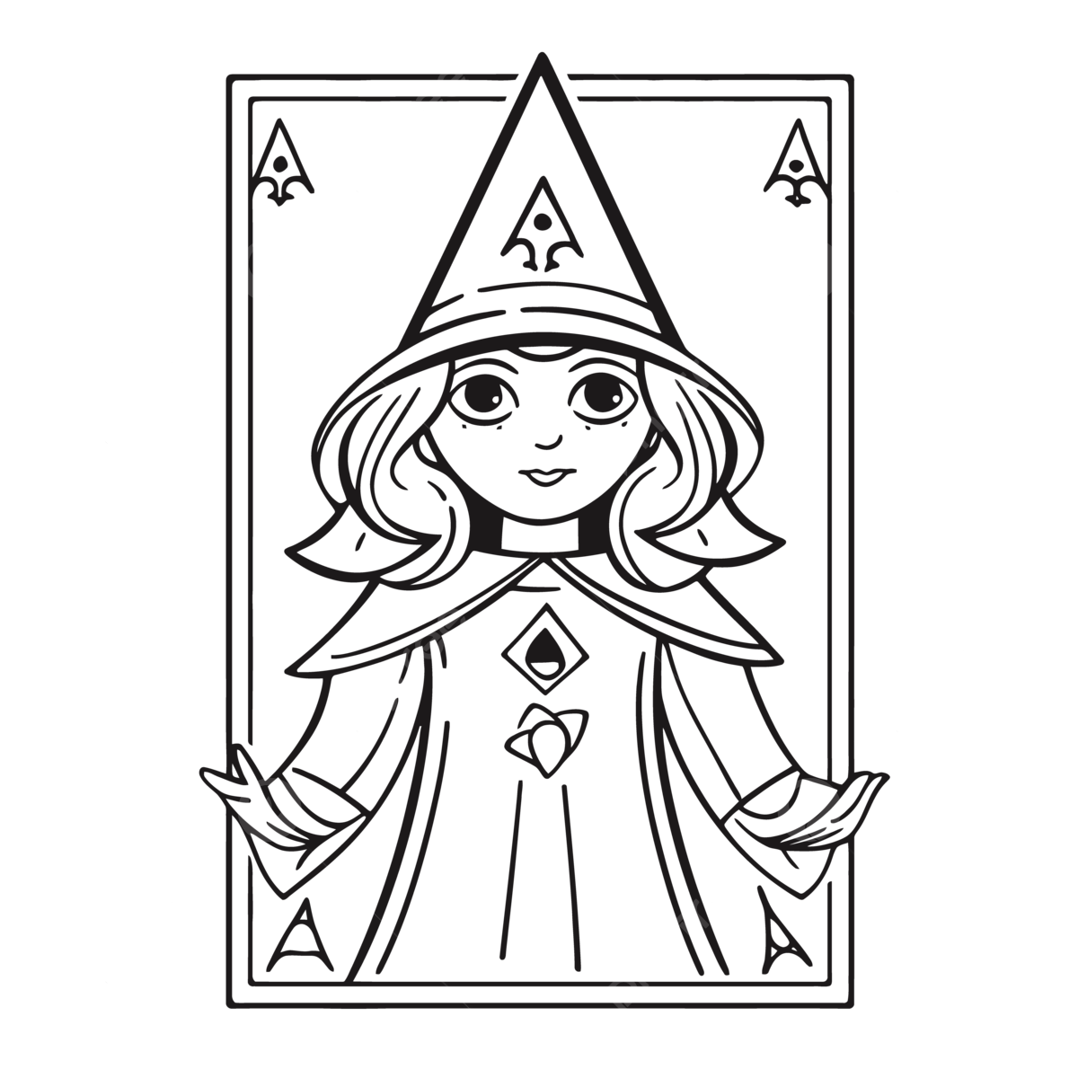Dibujo de una dama jugando a las cartas con un bozo de sombrero vector png dibujo