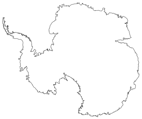 Disegno di mappa muta dellantartide da colorare disegni da colorare e stampare gratis