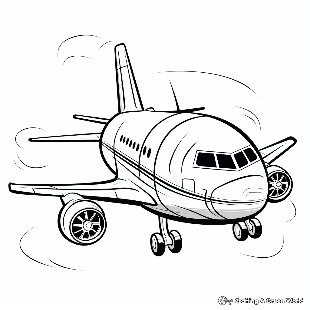 Airplane coloring pages