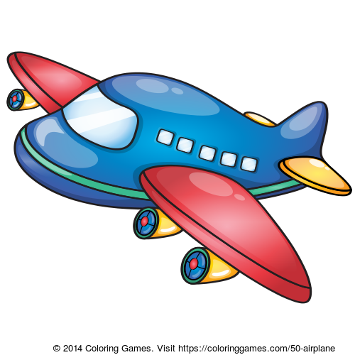 Fun airplane coloring games pages