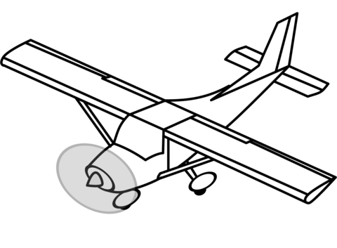 Single engine airplane coloring page free printable coloring pages