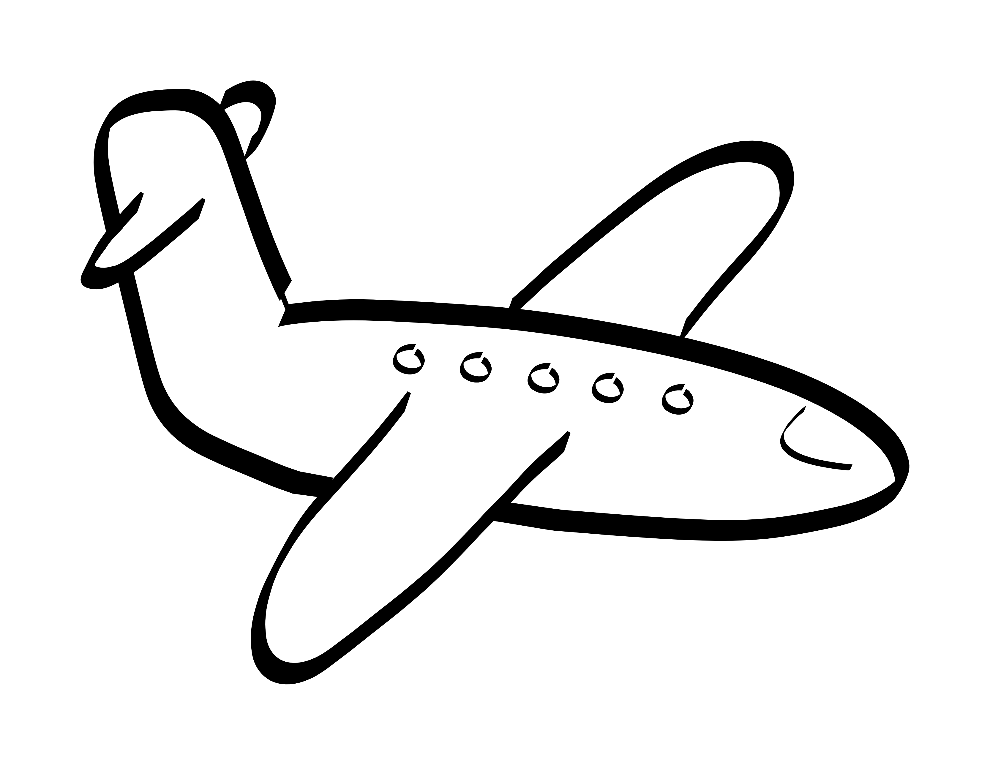 Simple airplane coloring page