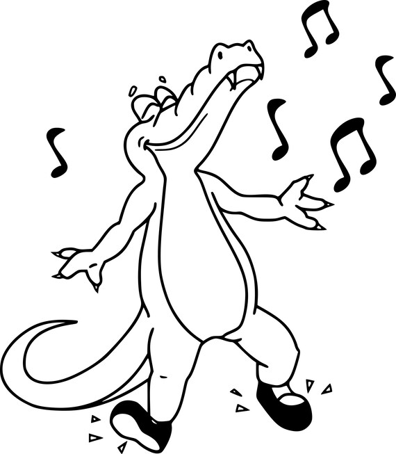 Dancing alligator cartoon svg download now